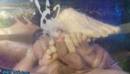 Birthday Ball Busting HD Up Cam Part 2 Cumshot after 61 days of edging