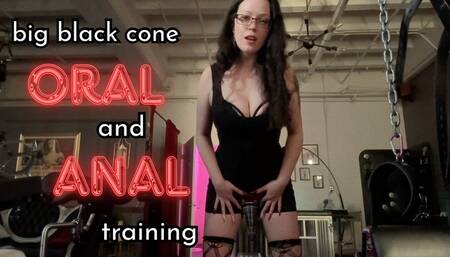 Big Black Cone Oral and Anal Training