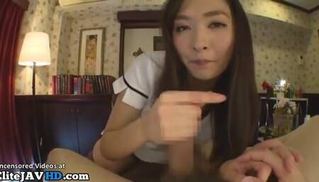 Japanese splendid girl rides and satisfies client