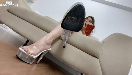 Giantess Sabrina's huge shoe!