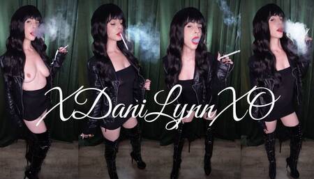 Cigarette Crush Wearing Thigh High Boots