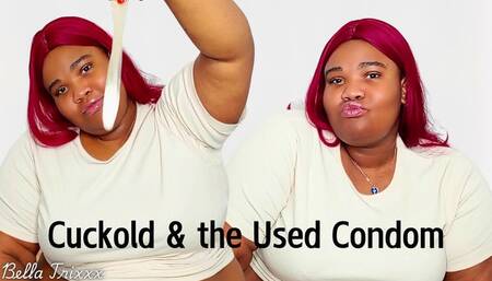 Cuckold & The Used Condom - Ebony BBW Goddess Bella Trixxx Cum Eating Instructions for Beta Loser Cuckolds (CEI) 720p