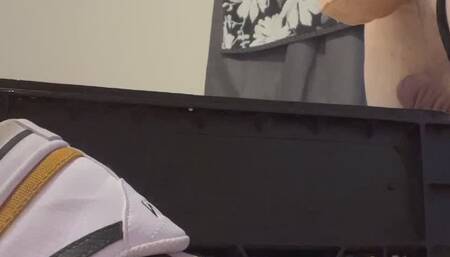 Closeup anal dildo ride