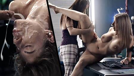 FUTA Transformation - Trojan From Discord Server Turns Girl Into Shemale FULL Blonde Facial Cumshots