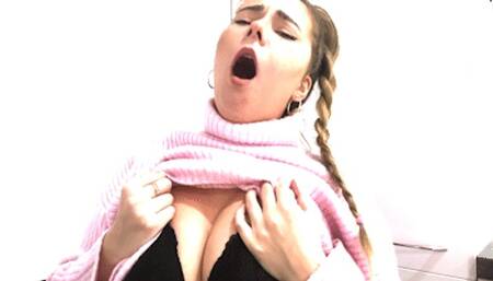 Yawning in the office! mp4 HD