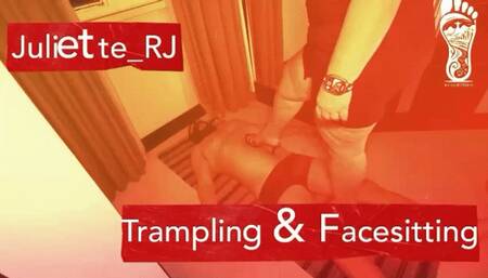 Juliette_RJ on a sexy Trampling with Facesitting - TRAMPLING - FACESITTING - FOOT GAGGING - FOOT FETISH