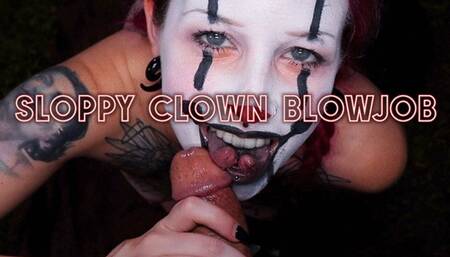 Messy Deep Throat Clown Blowjob
