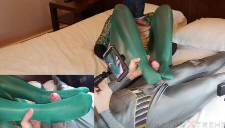 204 Footjob nylon for Nora Fox