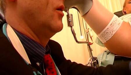 German Girl and a Horny Nurse Pleasing a Big Cock Doctor