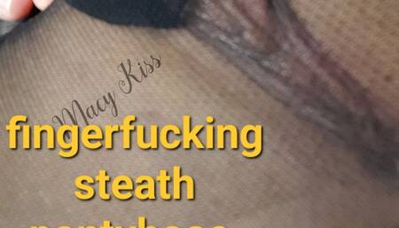 Fingerfucking steath pantyhose