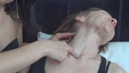 Play and touch veiny neck TH