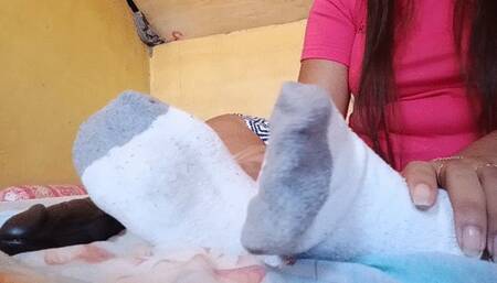 AlluringClaws dildo footjob