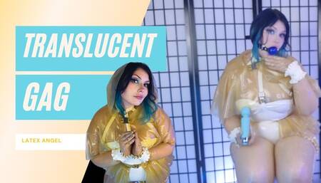 Gagged Rubber Latex Angel is a sinner