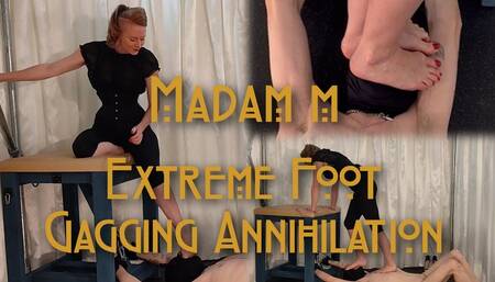 Extreme Foot Gagging Annihilation: Barefoot, brutal foot domination, and choking
