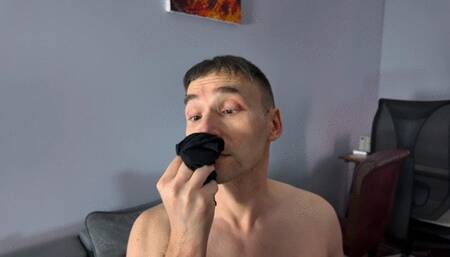 He Smells Stockings And Get Arrested By Police Woman Sophia