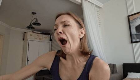 YAWNING NEAR THE COMPUTER 5