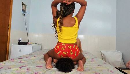 Farting ebony teen, part 3, by Vick Menage and Lia Linda , (cam by Manu)