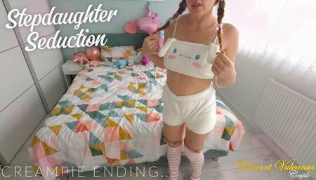 DEFLORATION of a STEPDAUGHTER by STEPDAD! CREAMPIE SEX!