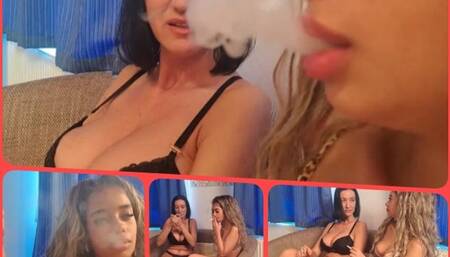 Smoking fetish:Christina and Lisa