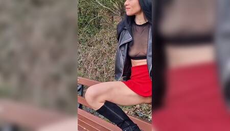Outdoor Nudity with No Panties so You Can See My Pussy and Peeing