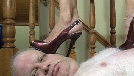 Trampleguy Under Maroon Patent Slingbacks - FULL HD 1080p