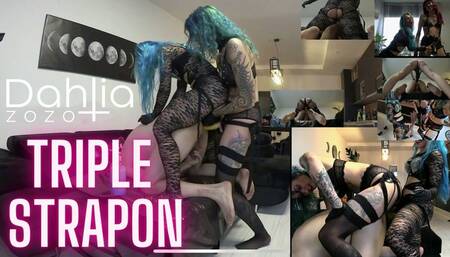 Triple Strapon - 3 GIRLS