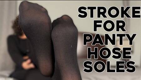Stroke For Pantyhose Soles - BLACK PANTYHOSE, OPAQUE TIGHTS, FOOT JOI by Goddess Ada