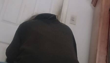 lucky Victim getting crushed by my big butt in blue jeans getting sat on By a Goddess ass