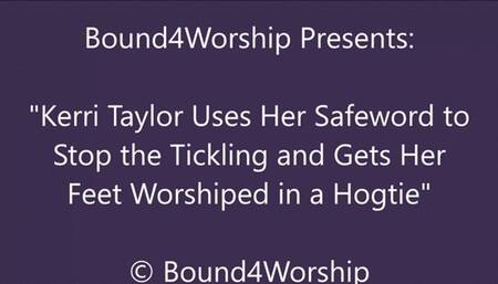 Kerri Taylor Hogtied Topless in Jeans for Foot Worship - HD