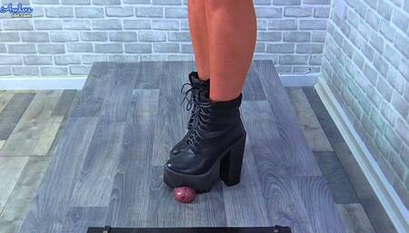 Dancing On His Cock & Balls In My Monster Platform Boots - Cock Cam - 1107COCK