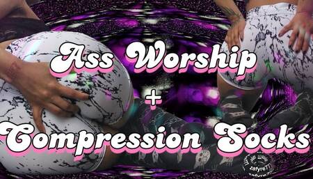 Bouncing Ebony Ass: Yoga Pants, Compression Socks & Magic!