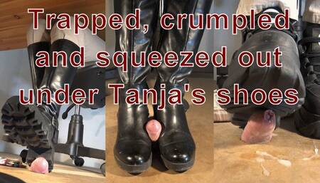 Trapped, crumpled and squeezed out under Tanja's shoes - VD10