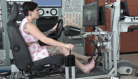 Irene Drives Another Stickshift Vehicle in the Simulator (MP4 - 720p)