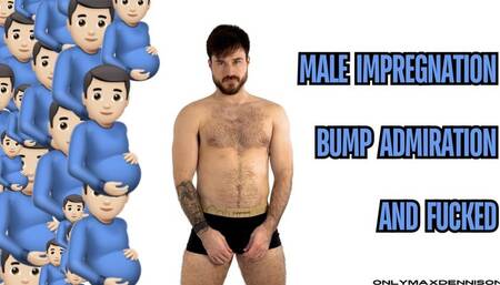 Male impregnation bump admiration and fucked