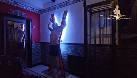 I tie him up and hit his balls