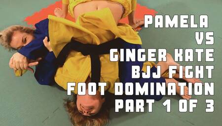 Pamela VS Ginger Kate bjj fight foot domination pat 1 of 3