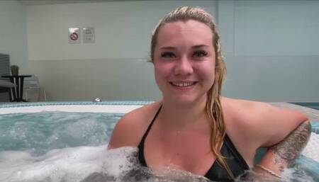 Hot Tub Hook Up ends in a Hotel Room Fuck