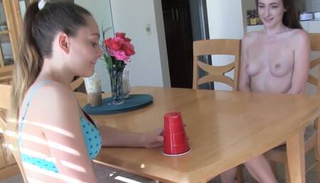 A Strip Liars Dice Game Ends with Both Girls Satisfying Each Other on the Bed