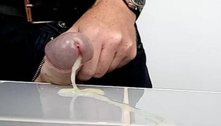 Cumshot in Zipper at Work