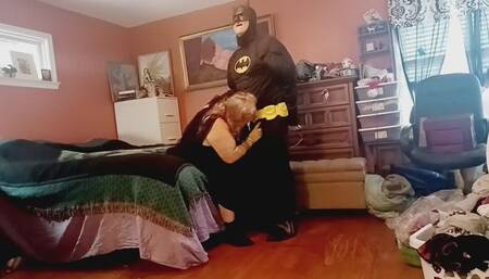 Bat Girl (nurse Vicki) Gives Bat Man a Blow Job!