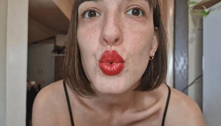 Red Juicy Lips Kisses