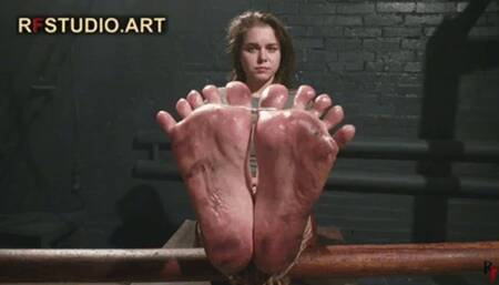 Leya - Bastinado, Roasting Soles with Fire, and Large Ballgag (HD 720p MP4)