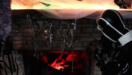 Latex Maids Service Shine their Dom, Tied Together, Vibrated & Teased