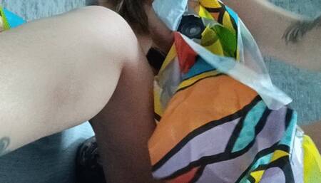 Valeri mastrubate with beachball