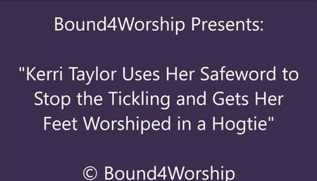 Kerri Taylor Hogtied Topless in Jeans for Foot Worship - SD