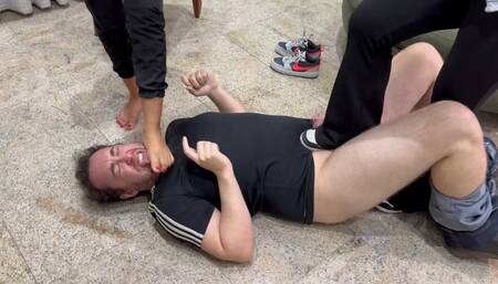 Ballbusting by two mean bitches ! PART 3