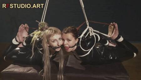 Bramble and Nova - Double Hogtie in Catsuits (UHD 4K MP4)