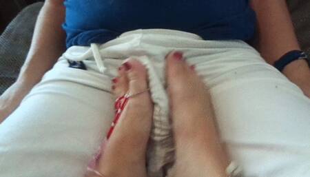 Footsie in karate pants