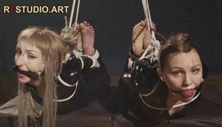 Bramble and Nova - Double Hogtie in Catsuits (FULL HD MP4)
