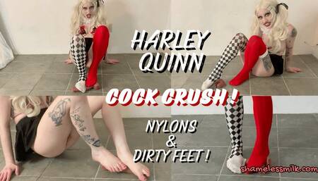 Harley Quinn Dildo CBT Ballbusting Foot Crush Trampling
